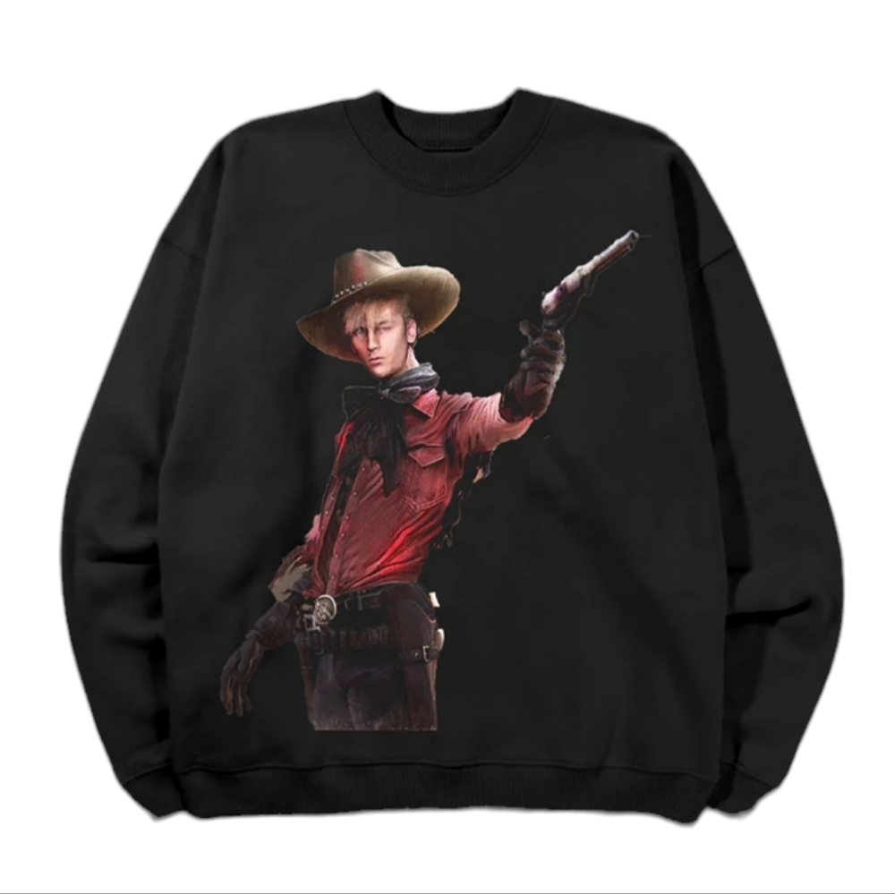 🆕️ Machine Gun Kelly Outlaw Rodeo Houston Crewneck Pullover Sweatshirt - Picture 8 of 9